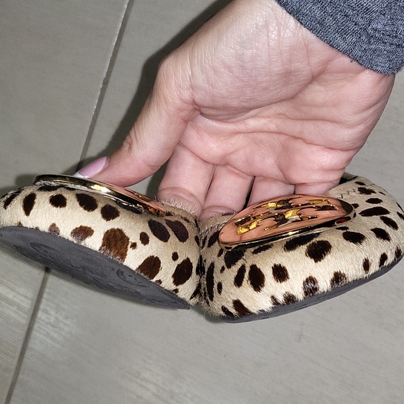 Tory Burch Lepoard Calf Hair Flats - Picture 4 of 7